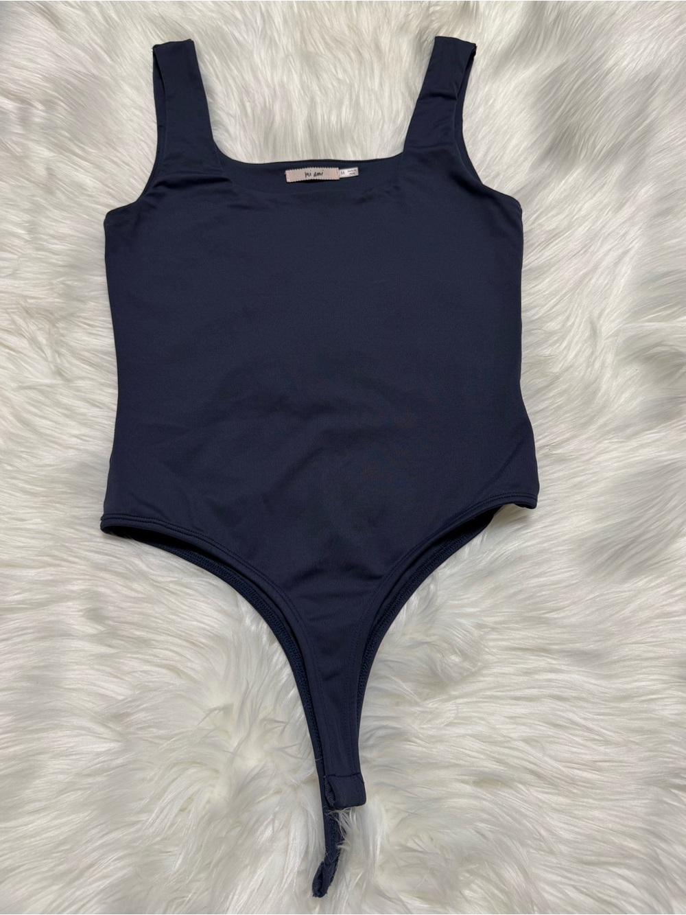 Francesca’s Contour Bodysuit Thong Women’s Size Medium Slate Blue Grey